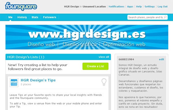 Página empresa en foursquare Páginas de empresa o marca en foursquare