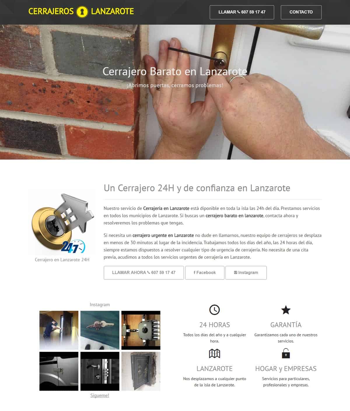 Web Cerrajeros Lanzarote